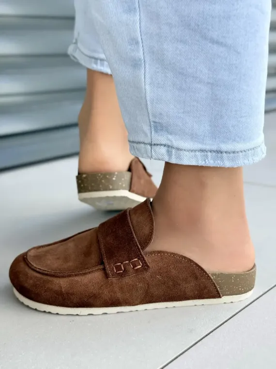 Klapki damskie OLEKSY ze skóry naturalnej Polskiej produkcji