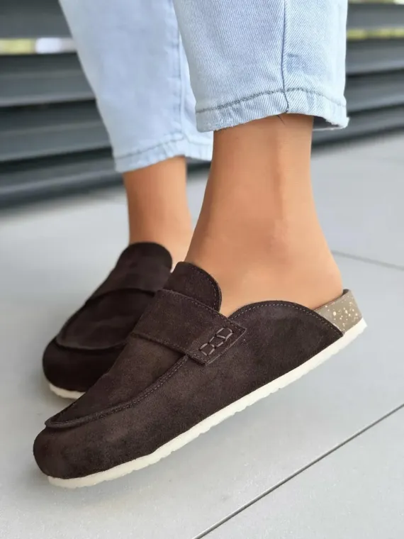 Klapki damskie OLEKSY ze skóry naturalnej Polskiej produkcji