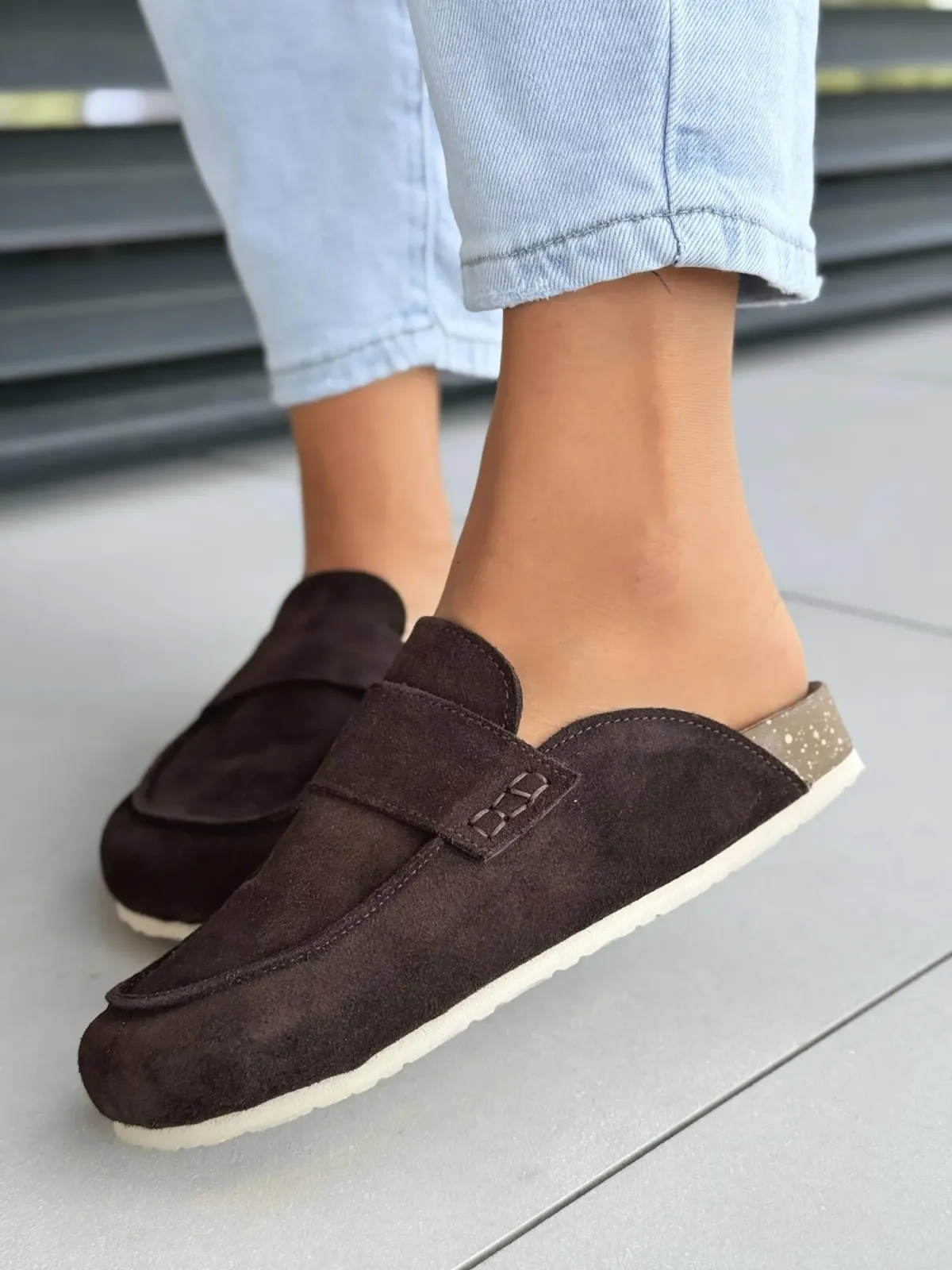 Klapki damskie OLEKSY ze skóry naturalnej Polskiej produkcji