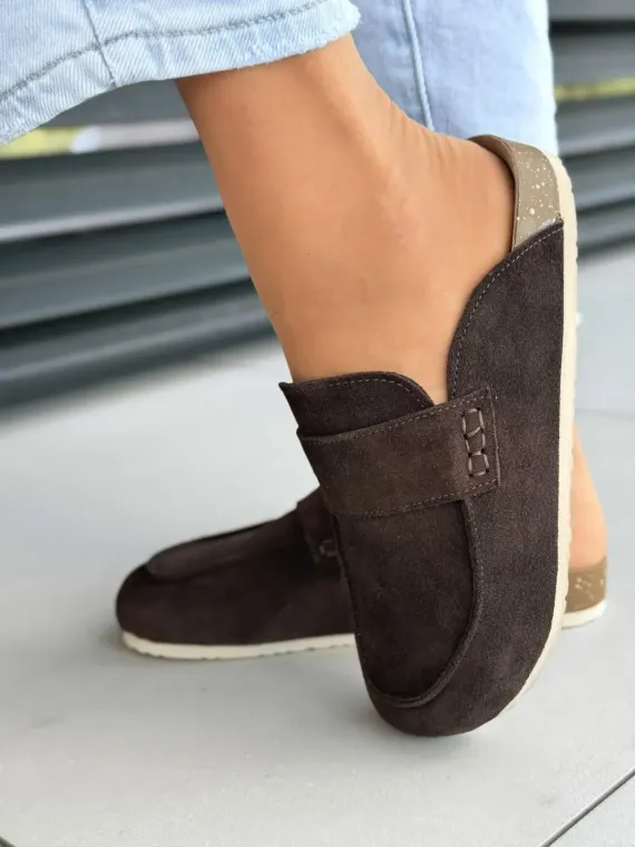 Klapki damskie OLEKSY ze skóry naturalnej Polskiej produkcji