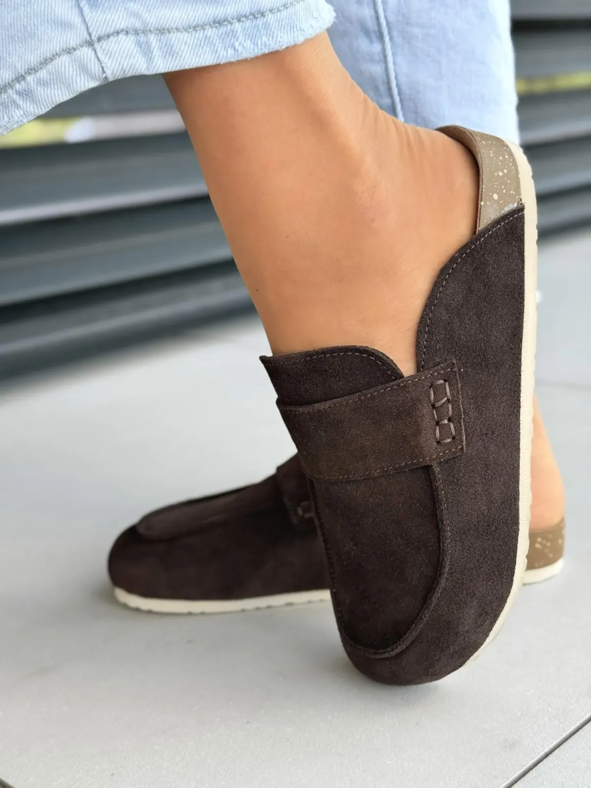 Klapki damskie OLEKSY ze skóry naturalnej Polskiej produkcji