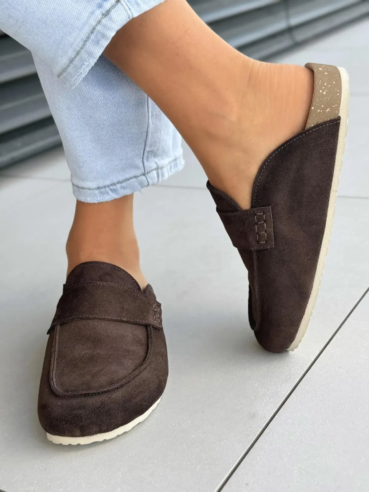 Klapki damskie OLEKSY ze skóry naturalnej Polskiej produkcji