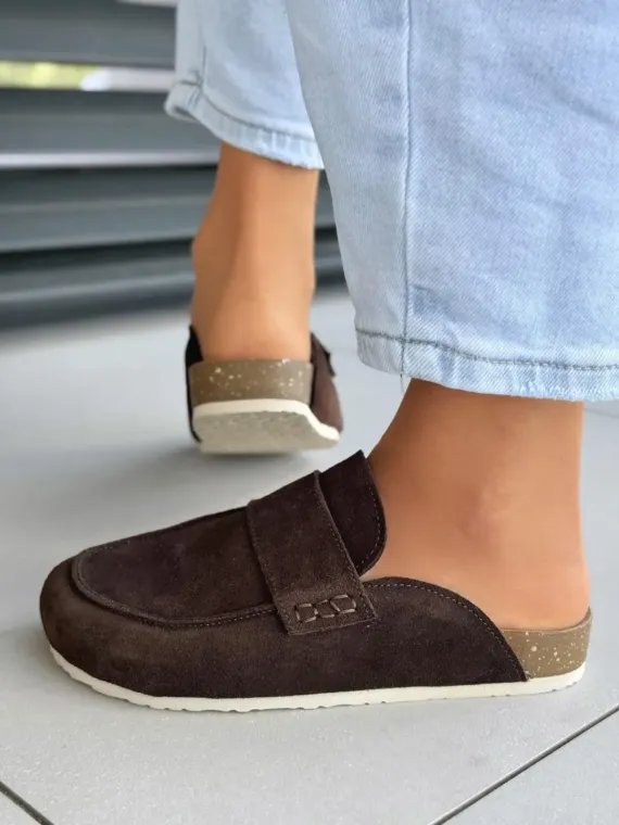 Klapki damskie OLEKSY ze skóry naturalnej Polskiej produkcji