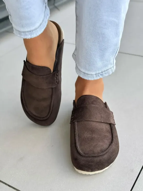 Klapki damskie OLEKSY ze skóry naturalnej Polskiej produkcji