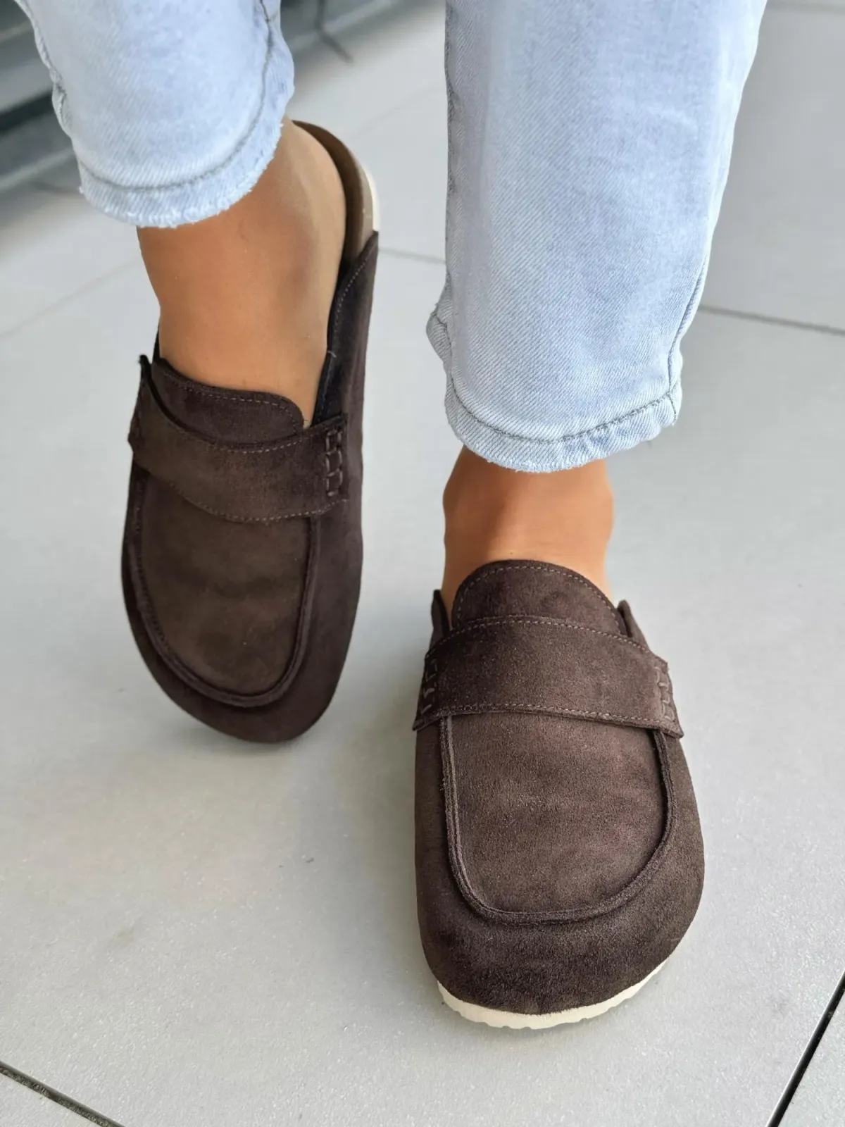 Klapki damskie OLEKSY ze skóry naturalnej Polskiej produkcji