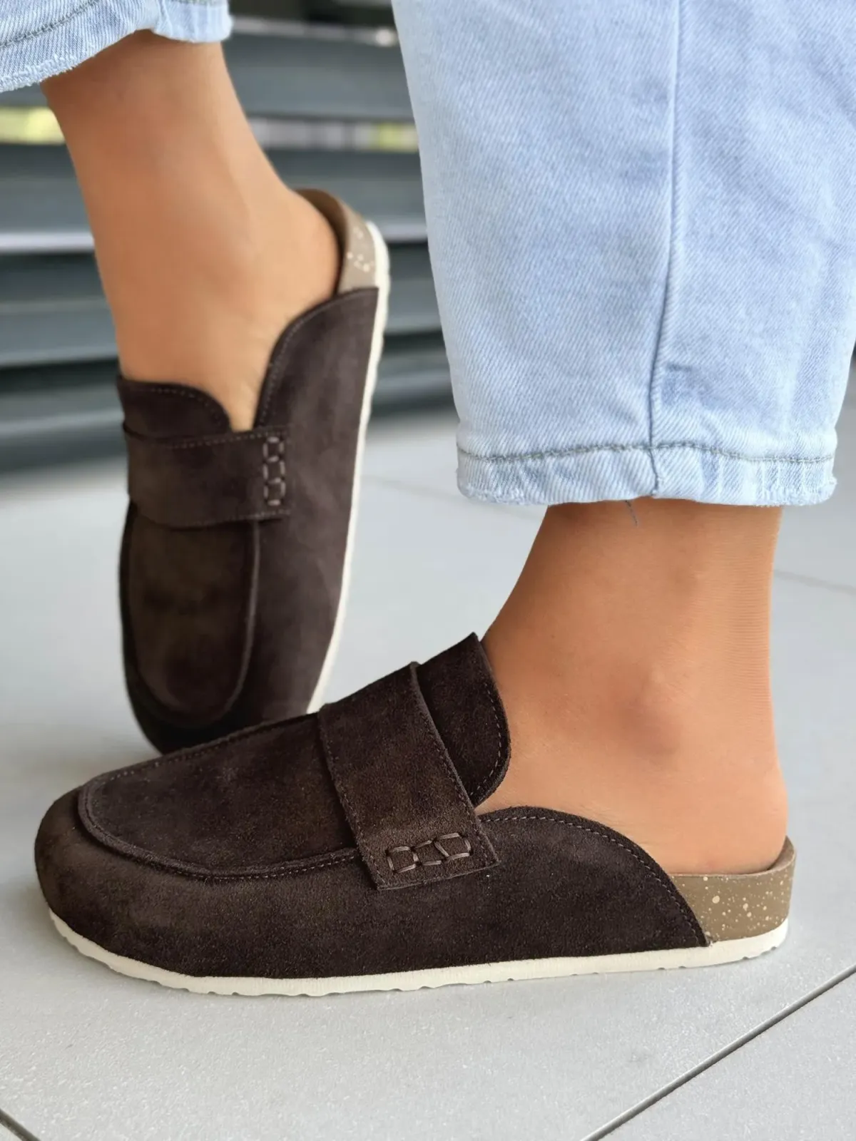 Klapki damskie OLEKSY ze skóry naturalnej Polskiej produkcji