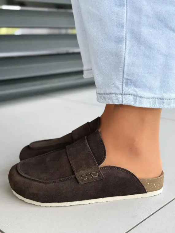 Klapki damskie OLEKSY ze skóry naturalnej Polskiej produkcji