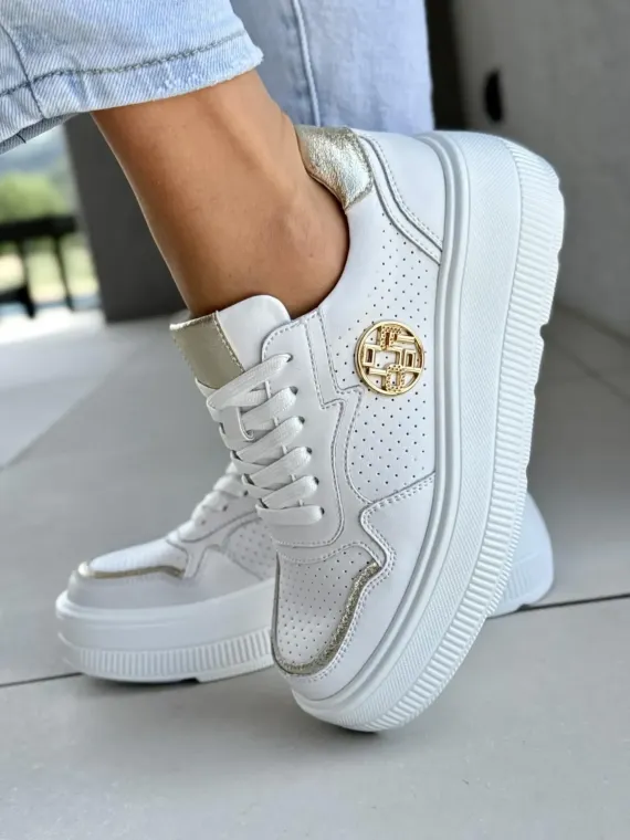 Sneakersy damskie ze skóry naturalnej