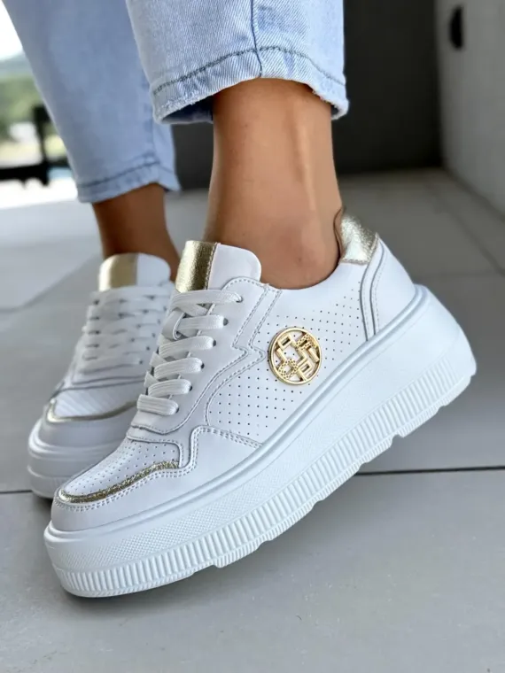 Sneakersy damskie ze skóry naturalnej