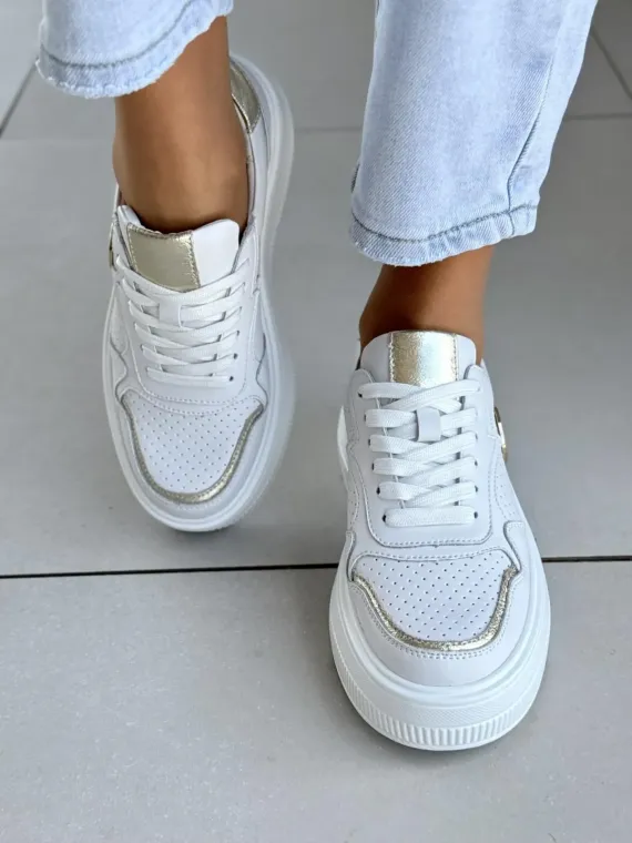 Sneakersy damskie ze skóry naturalnej