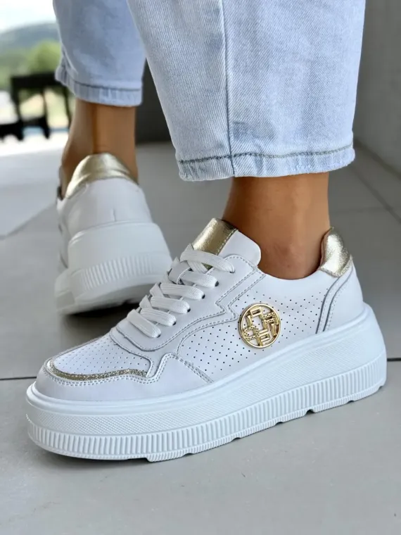 Sneakersy damskie ze skóry naturalnej