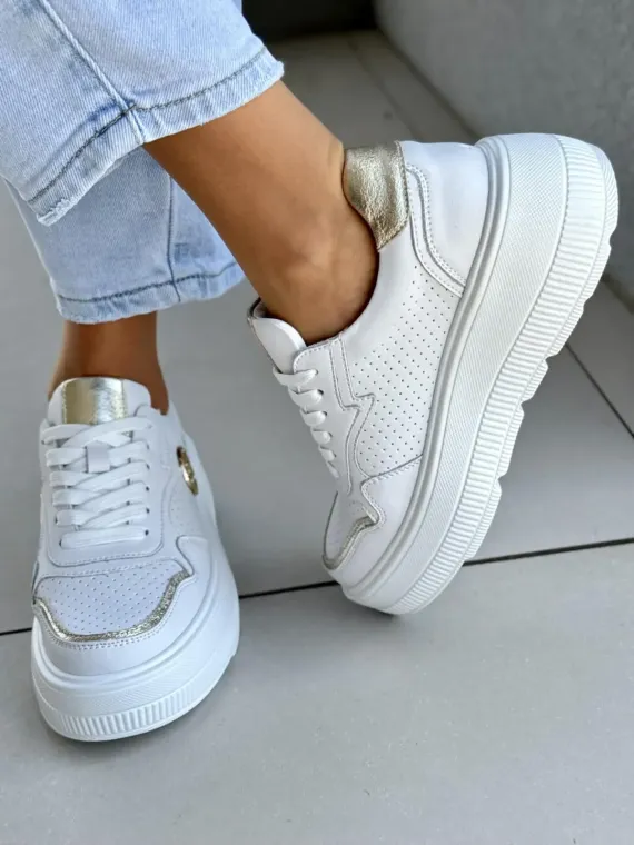 Sneakersy damskie ze skóry naturalnej