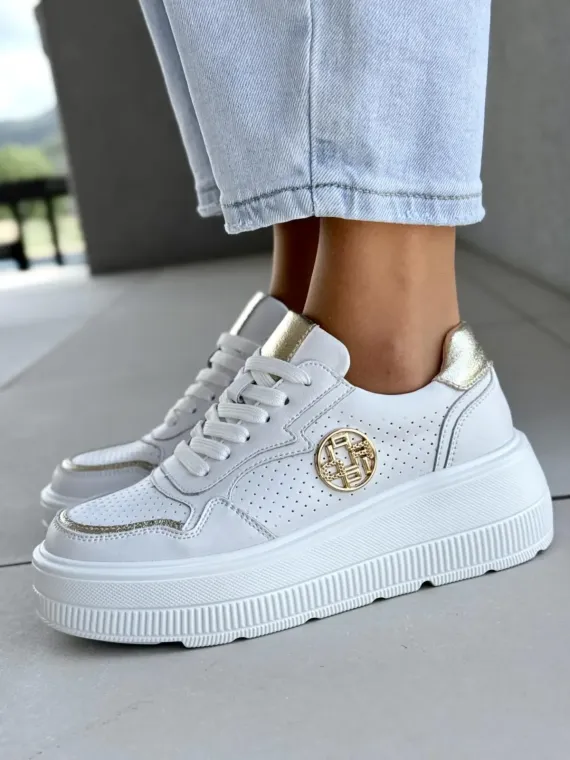 Sneakersy damskie ze skóry naturalnej