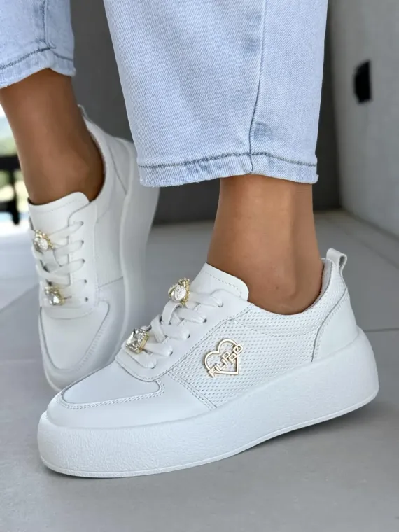 Sneakersy damskie ze skóry naturalnej