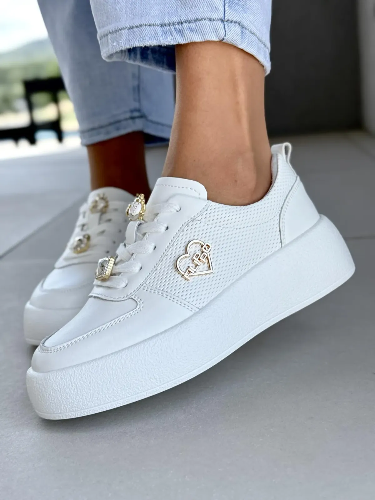 Sneakersy damskie ze skóry naturalnej