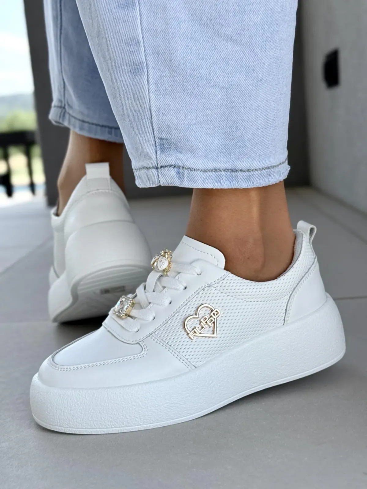 Sneakersy damskie ze skóry naturalnej