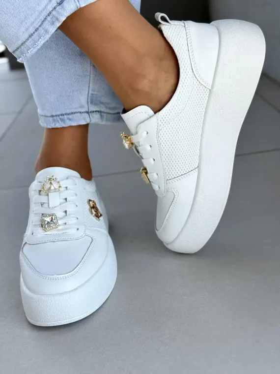 Sneakersy damskie ze skóry naturalnej