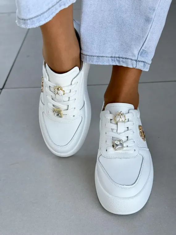 Sneakersy damskie ze skóry naturalnej