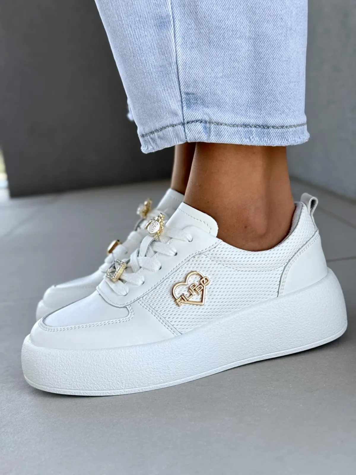 Sneakersy damskie ze skóry naturalnej