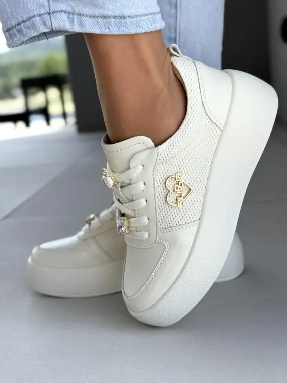 Sneakersy damskie ze skóry naturalnej