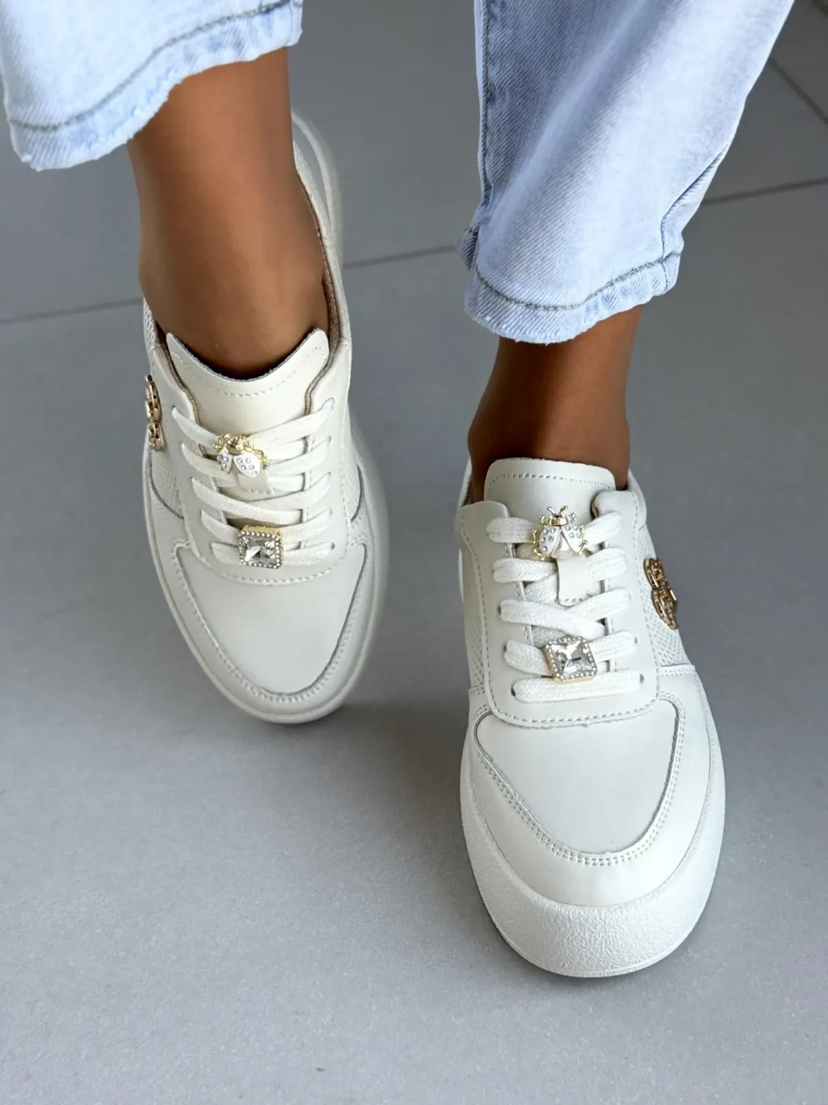 Sneakersy damskie ze skóry naturalnej