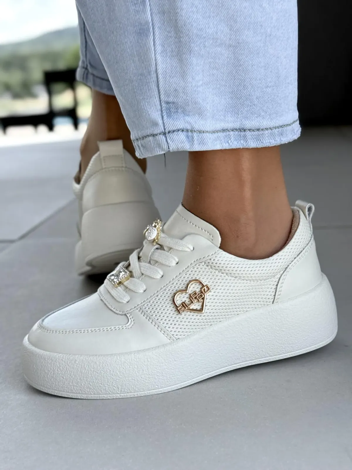 Sneakersy damskie ze skóry naturalnej