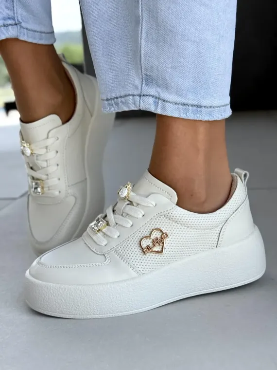 Sneakersy damskie ze skóry naturalnej