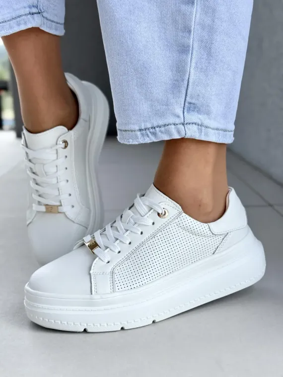 Sneakersy damskie ze skóry naturalnej