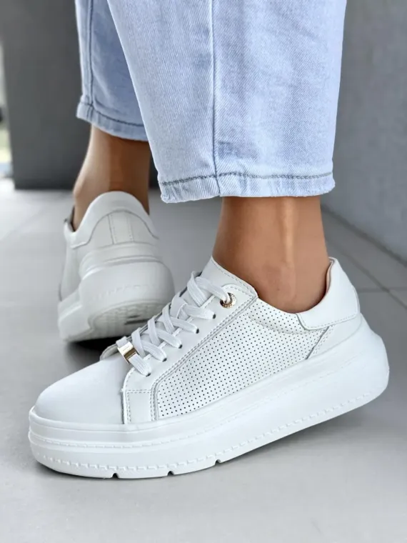 Sneakersy damskie ze skóry naturalnej