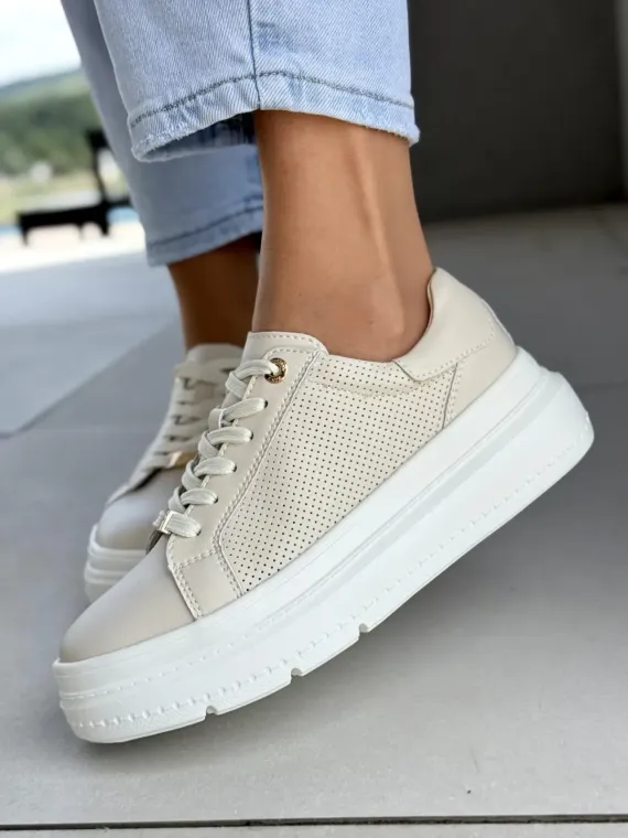 Sneakersy damskie ze skóry naturalnej