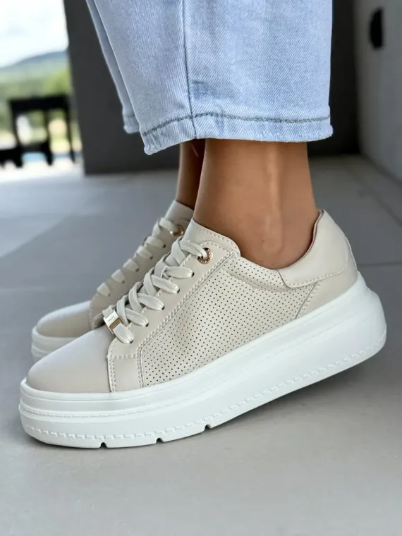 Sneakersy damskie ze skóry naturalnej