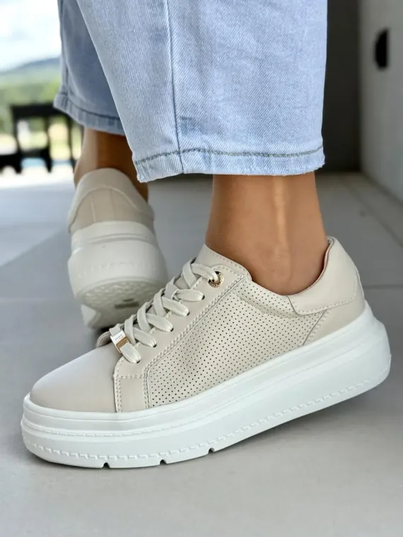 Sneakersy damskie ze skóry naturalnej