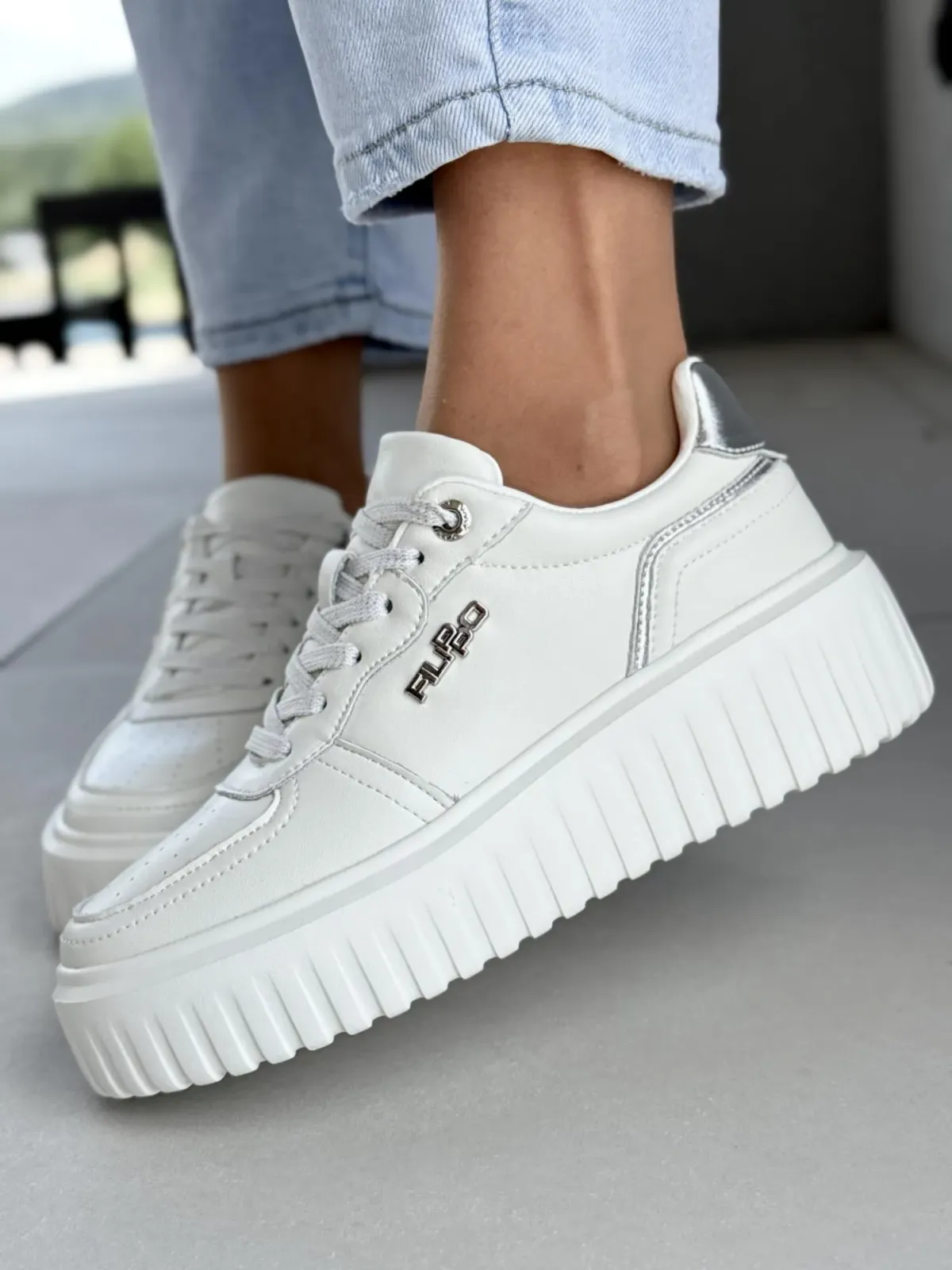 Sneakersy damskie ze skóry naturalnej