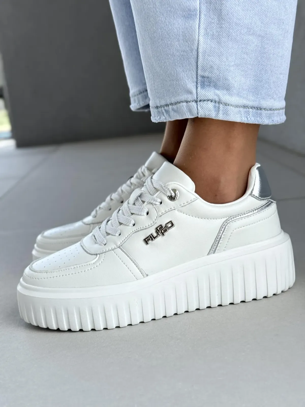 Sneakersy damskie ze skóry naturalnej