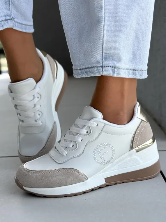 Sneakersy damskie ze skóry naturalnej