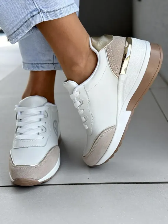 Sneakersy damskie ze skóry naturalnej