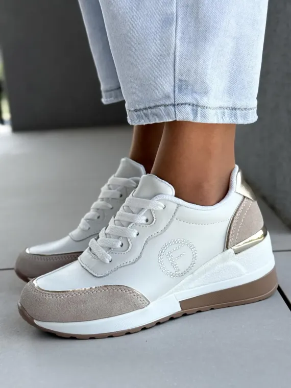 Sneakersy damskie ze skóry naturalnej