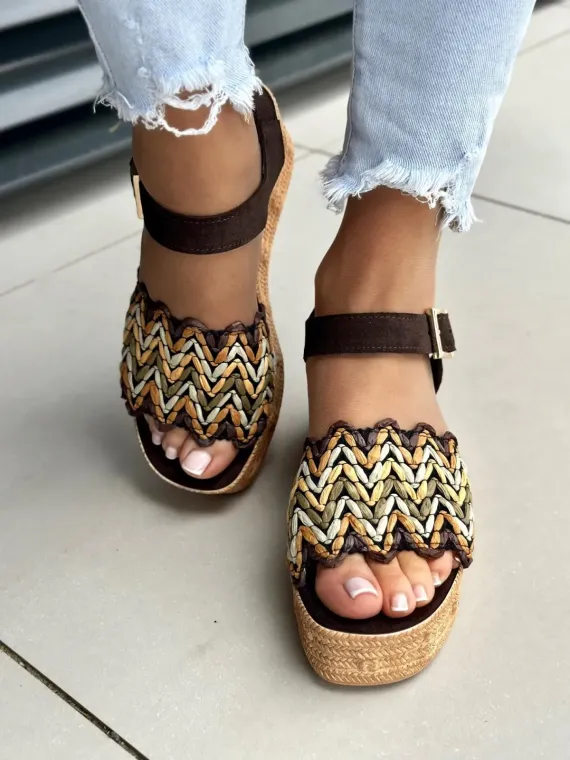 Sandałki damskie OLEKSY ze skóry naturalnej Polskiej produkcji