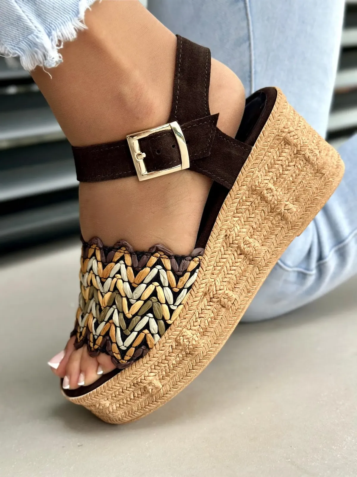 Sandałki damskie OLEKSY ze skóry naturalnej Polskiej produkcji