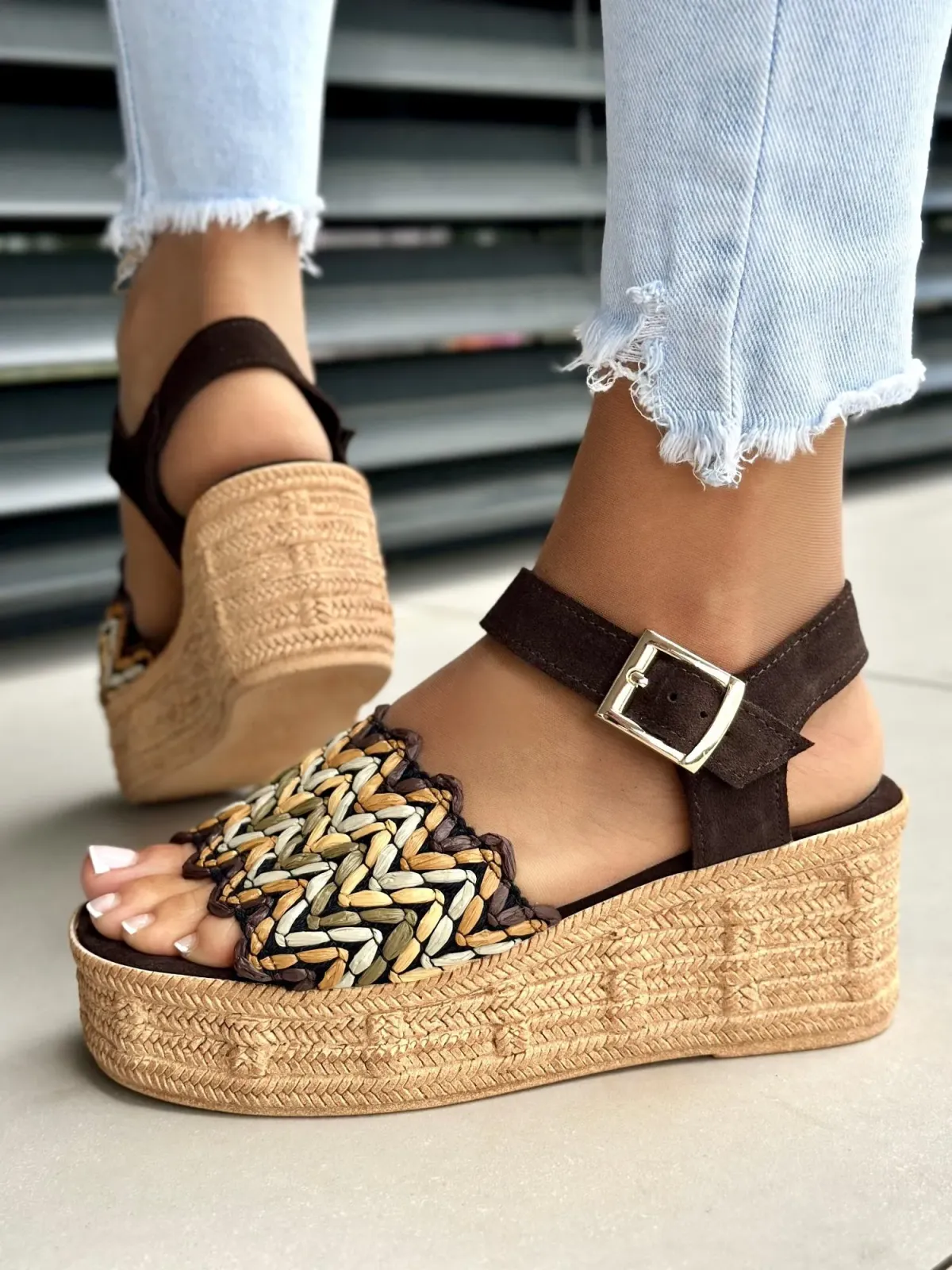 Sandałki damskie OLEKSY ze skóry naturalnej Polskiej produkcji