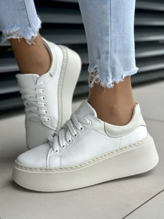 Sneakersy damskie OLEKSY ze skóry naturalnej Polskiej produkcji