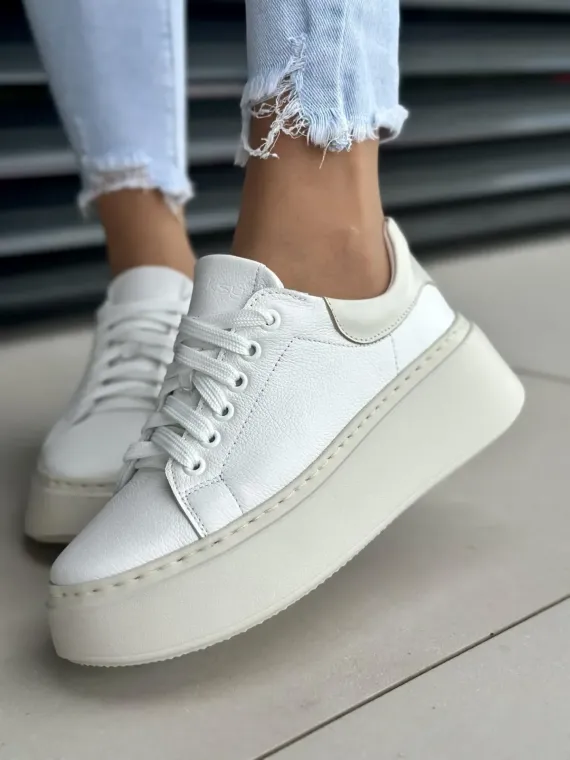 Sneakersy damskie OLEKSY ze skóry naturalnej Polskiej produkcji