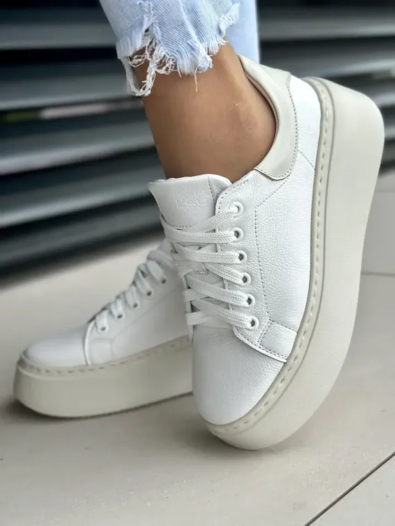 Sneakersy damskie OLEKSY ze skóry naturalnej Polskiej produkcji