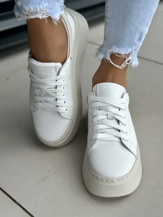 Sneakersy damskie OLEKSY ze skóry naturalnej Polskiej produkcji