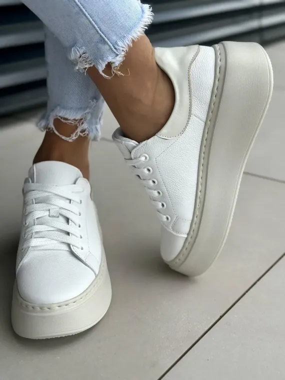 Sneakersy damskie OLEKSY ze skóry naturalnej Polskiej produkcji