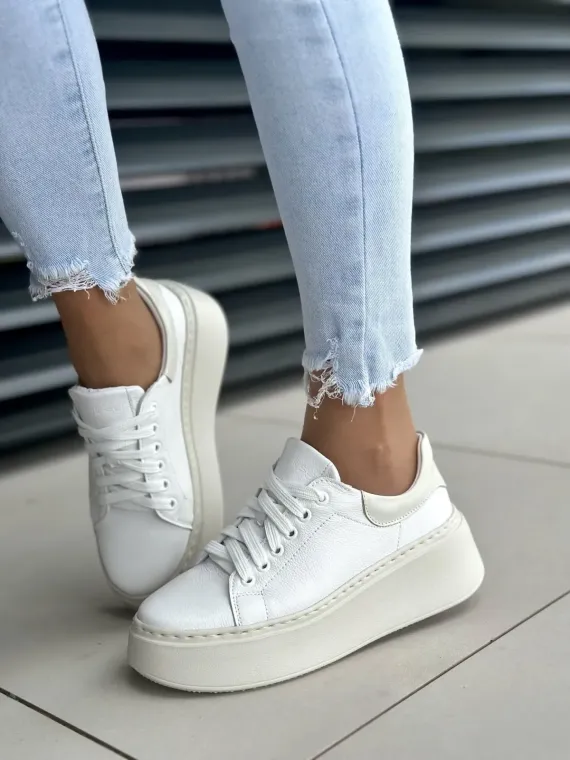 Sneakersy damskie OLEKSY ze skóry naturalnej Polskiej produkcji