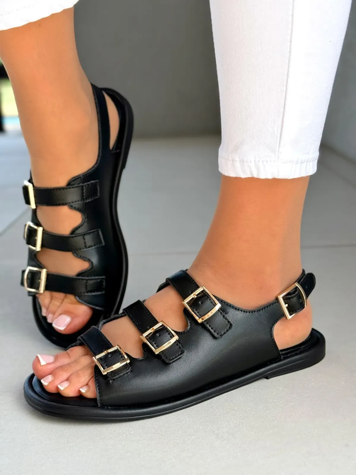 Sandałki damskie OLEKSY ze skóry naturalnej Polskiej produkcji