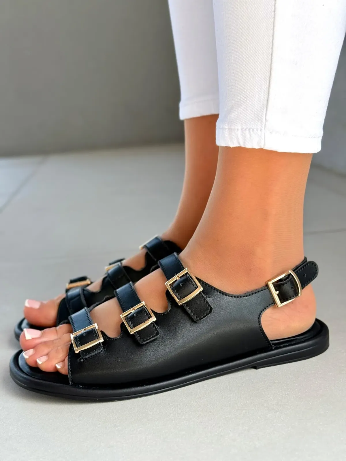 Sandałki damskie OLEKSY ze skóry naturalnej Polskiej produkcji