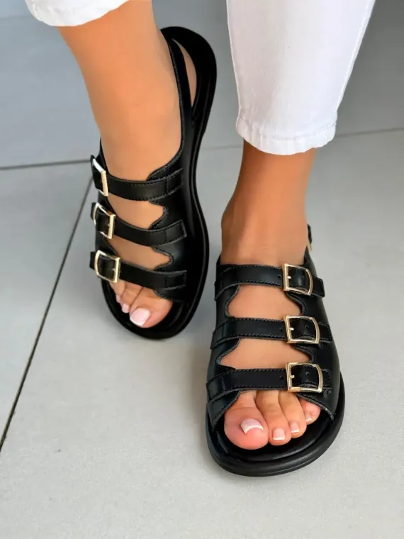 Sandałki damskie OLEKSY ze skóry naturalnej Polskiej produkcji