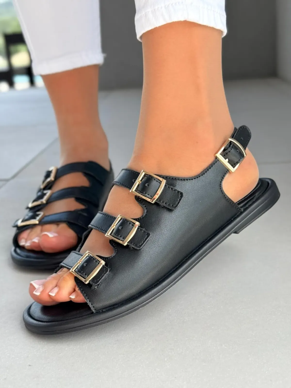 Sandałki damskie OLEKSY ze skóry naturalnej Polskiej produkcji